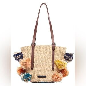 AAKS Hawa Rainbow Woven Tote Bag with Multicolor Tassels | Brand New, Never Worn